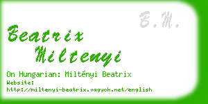 beatrix miltenyi business card